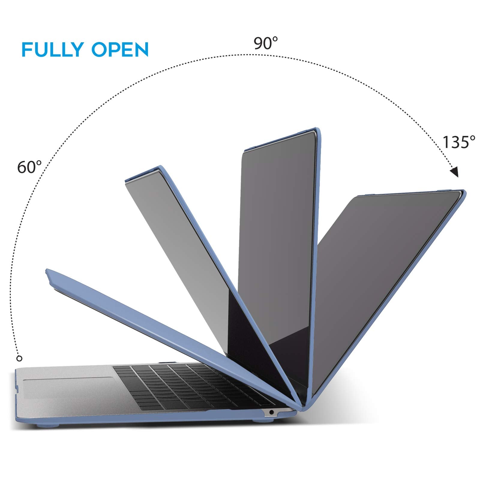 Suitable for  MacBook Air 13 Inch Case 2022 2021 2020 2019 2018, A1932, A2179, A2337 Shell Case Keyboard Cover lavender Grey Tristar Online