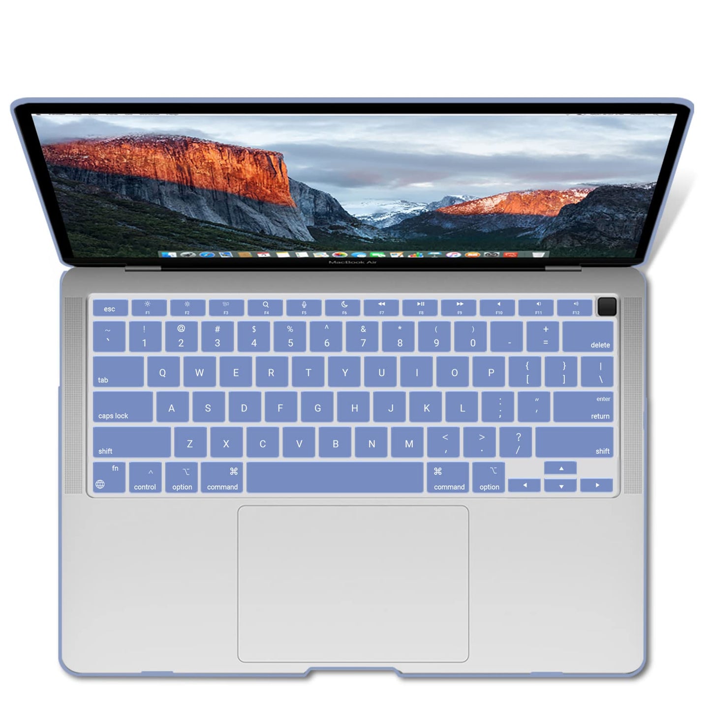 Suitable for  MacBook Air 13 Inch Case 2022 2021 2020 2019 2018, A1932, A2179, A2337 Shell Case Keyboard Cover lavender Grey Tristar Online