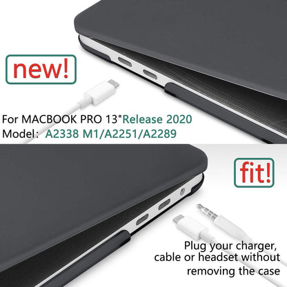 MacBook Pro 13 Inch Case 2016-2023 M1 M2 A2338 A2289 A2251 A2159 Hard Shell Case Keyboard Cover Black Tristar Online