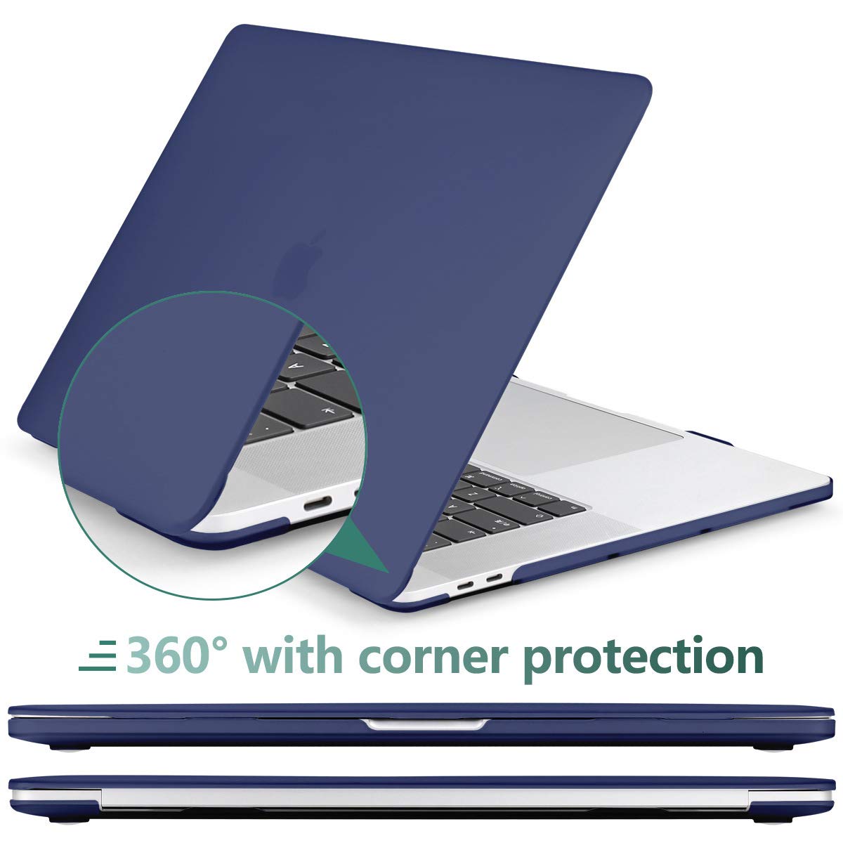 Navy Blue MacBook Pro 13 Inch Case 2016-2023 M1 M2 A2338 A2289 A2251 A2159 Hard Shell Case Keyboard Cover Tristar Online