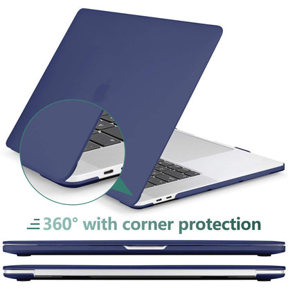 Navy Blue MacBook Pro 13 Inch Case 2016-2023 M1 M2 A2338 A2289 A2251 A2159 Hard Shell Case Keyboard Cover Tristar Online