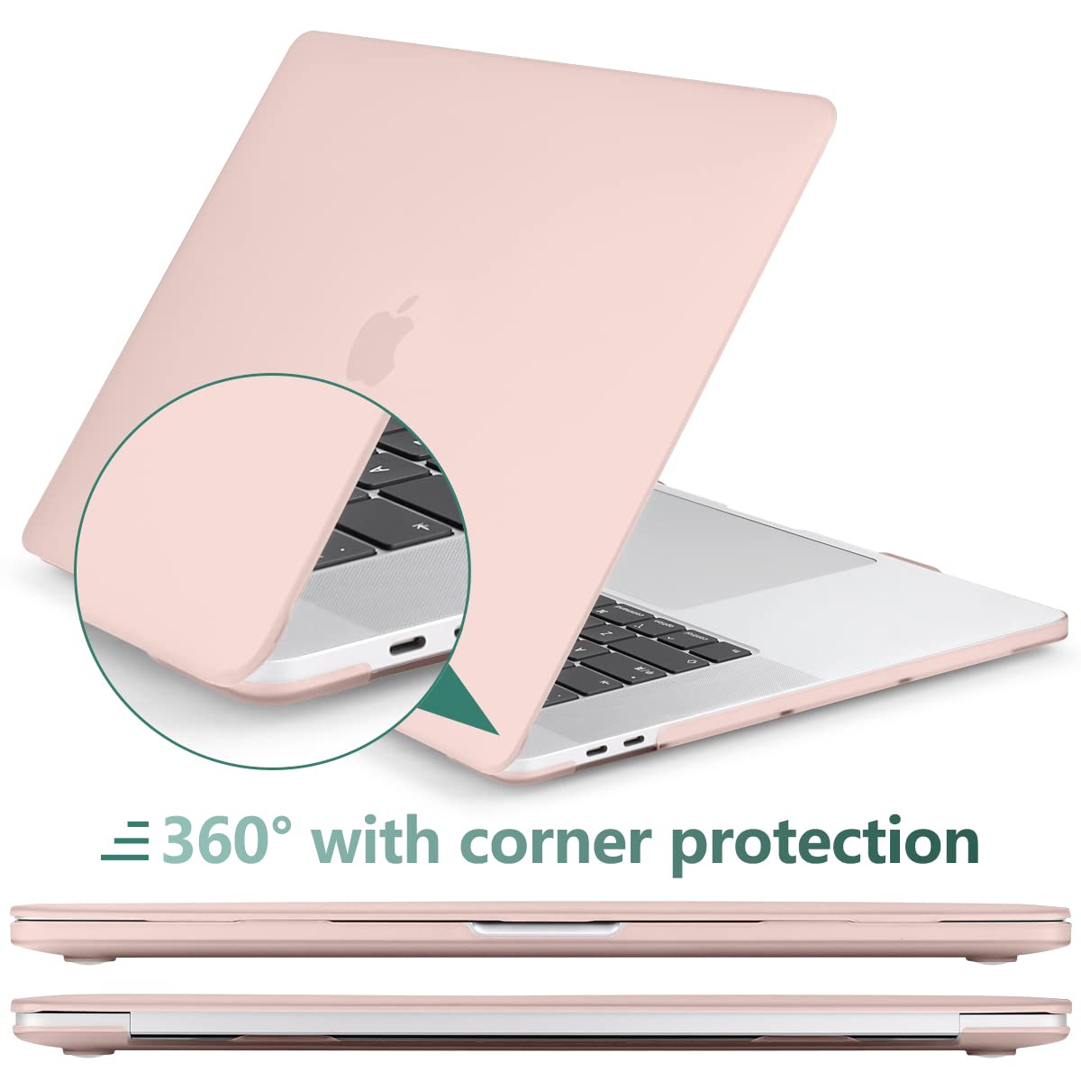 Suitable for  Sold Pink MacBook Pro 13 Inch Case 2016-2023 M1 M2 A2338 A2289 A2251 A2159 Hard Shell Case Keyboard Cover Tristar Online