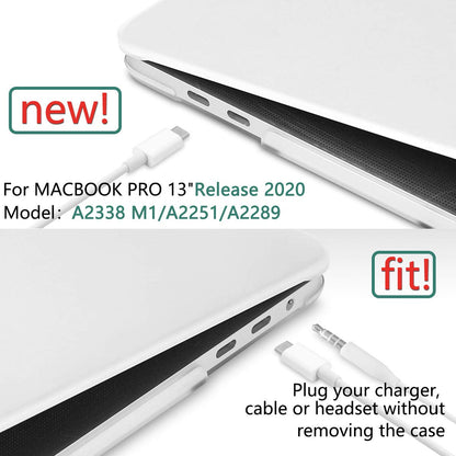 MacBook Pro 13 Inch Case 2016-2023 M1 M2 A2338 A2289 A2251 A2159 Hard Shell Case Keyboard Cover White Tristar Online