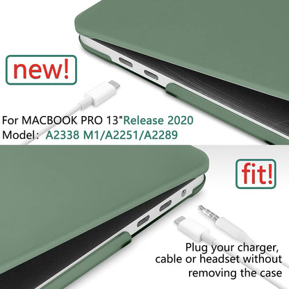 Suitable for  Midnight Green MacBook Pro 13 Inch Case 2016-2023 M1 M2 A2338 A2289 A2251 A2159 Hard Shell Case Keyboard Cover Tristar Online