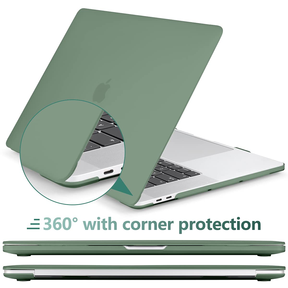 Suitable for  Midnight Green MacBook Pro 13 Inch Case 2016-2023 M1 M2 A2338 A2289 A2251 A2159 Hard Shell Case Keyboard Cover Tristar Online