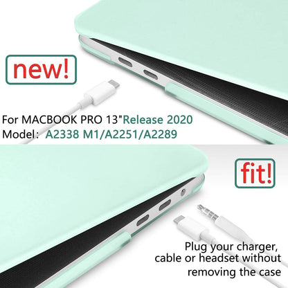 Suitable for  Green MacBook Pro 13 Inch Case 2016-2023 M1 M2 A2338 A2289 A2251 A2159 Hard Shell Case Keyboard Cover Tristar Online