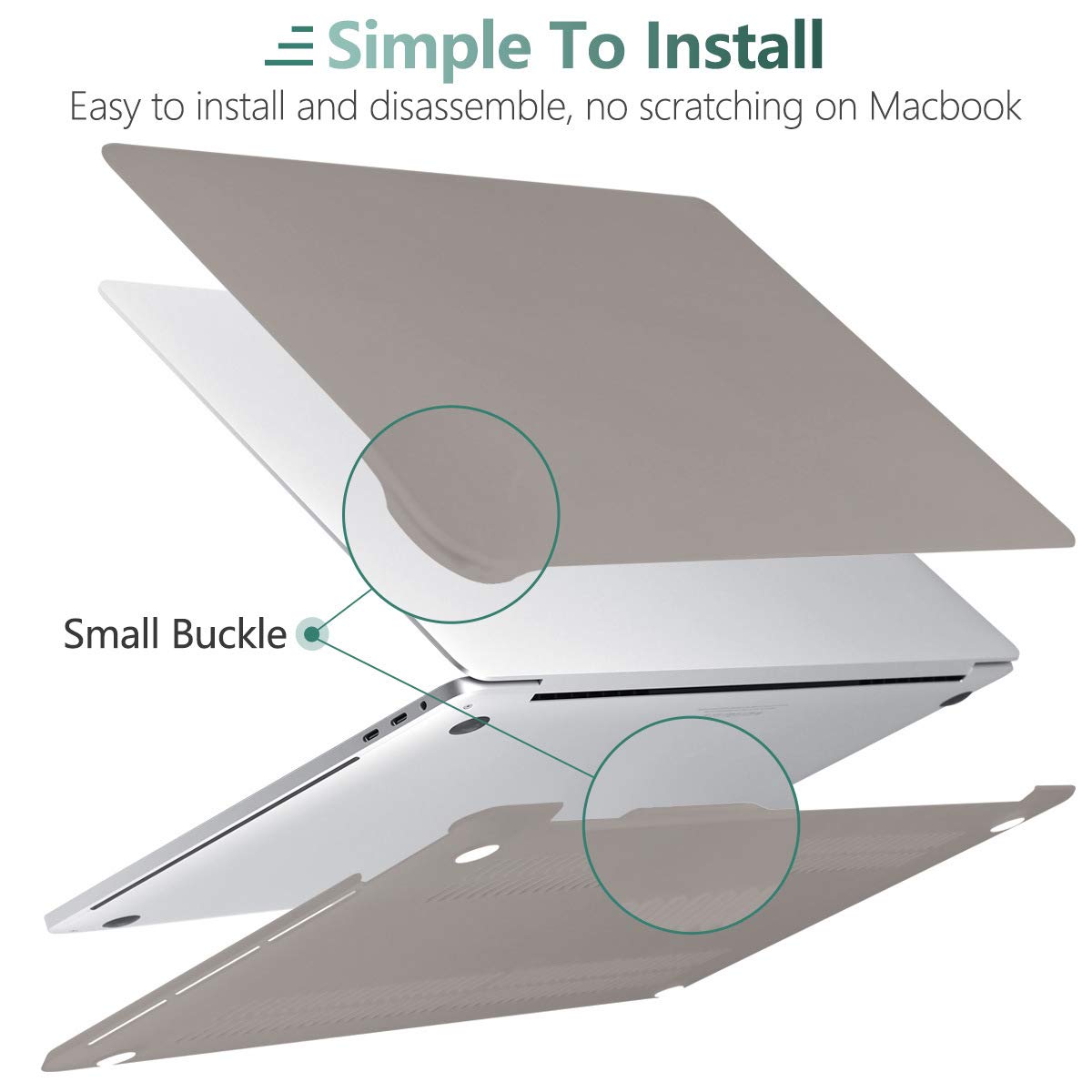 Suitable for  Grey MacBook Pro 13 Inch Case 2016-2023 M1 M2 A2338 A2289 A2251 A2159 Hard Shell Case Keyboard Cover Tristar Online