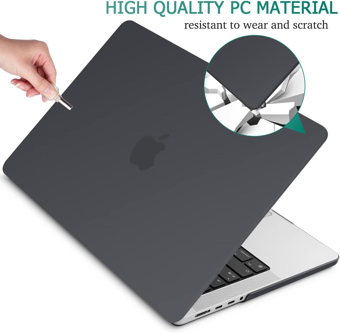 Suitable for MacBook Pro 14 Max Inch Case 2023 2022 2021 M2 A2779 M1 A2442 Hardshell Case Keyboard Cover Black Tristar Online
