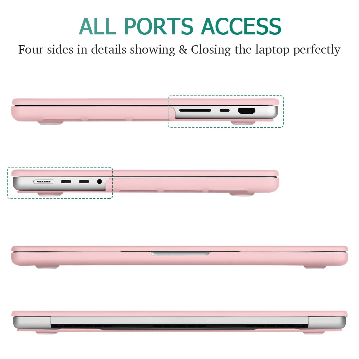 Suitable for MacBook Pro 14 Max Inch Case 2023 2022 2021 M2 A2779 M1 A2442 Hardshell Case Keyboard Cover Sold Pink Tristar Online