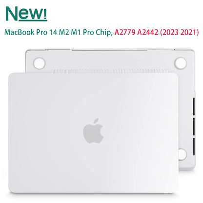 Suitable for MacBook Pro 14 Max Inch Case 2023 2022 2021 M2 A2779 M1 A2442 Hardshell Case Keyboard Cover White Tristar Online
