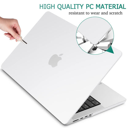 Suitable for MacBook Pro 14 Max Inch Case 2023 2022 2021 M2 A2779 M1 A2442 Hardshell Case Keyboard Cover White Tristar Online