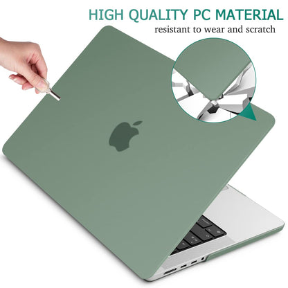 Suitable for  MacBook Pro 14 Max Inch Case 2023 2022 2021 M2 A2779 M1 A2442 Hardshell Case Keyboard Cover Midnight Green Tristar Online