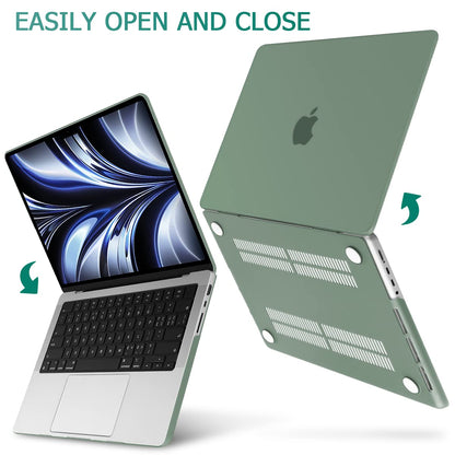 Suitable for  MacBook Pro 14 Max Inch Case 2023 2022 2021 M2 A2779 M1 A2442 Hardshell Case Keyboard Cover Midnight Green Tristar Online