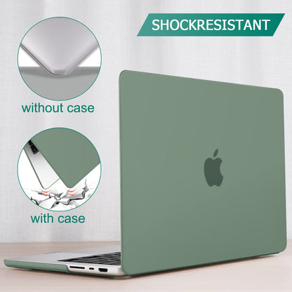 Suitable for  MacBook Pro 14 Max Inch Case 2023 2022 2021 M2 A2779 M1 A2442 Hardshell Case Keyboard Cover Midnight Green Tristar Online