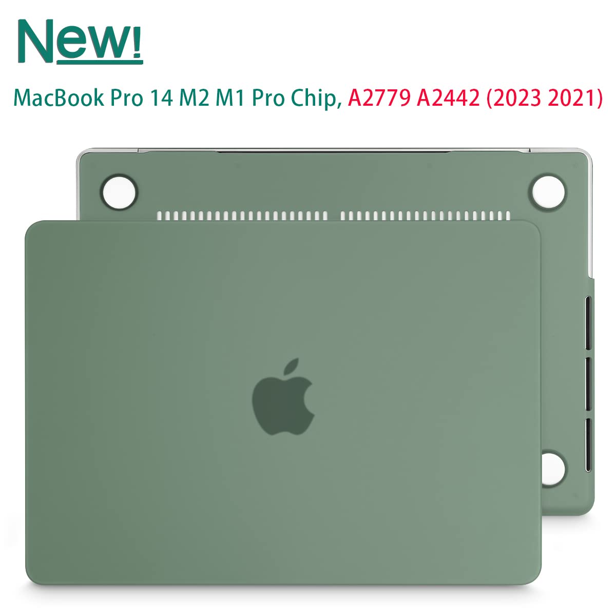 Suitable for  MacBook Pro 14 Max Inch Case 2023 2022 2021 M2 A2779 M1 A2442 Hardshell Case Keyboard Cover Midnight Green Tristar Online