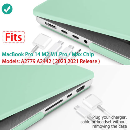Suitable for  MacBook Pro 14 Max Inch Case 2023 2022 2021 M2 A2779 M1 A2442 Hardshell Case Keyboard Cover Green Tristar Online