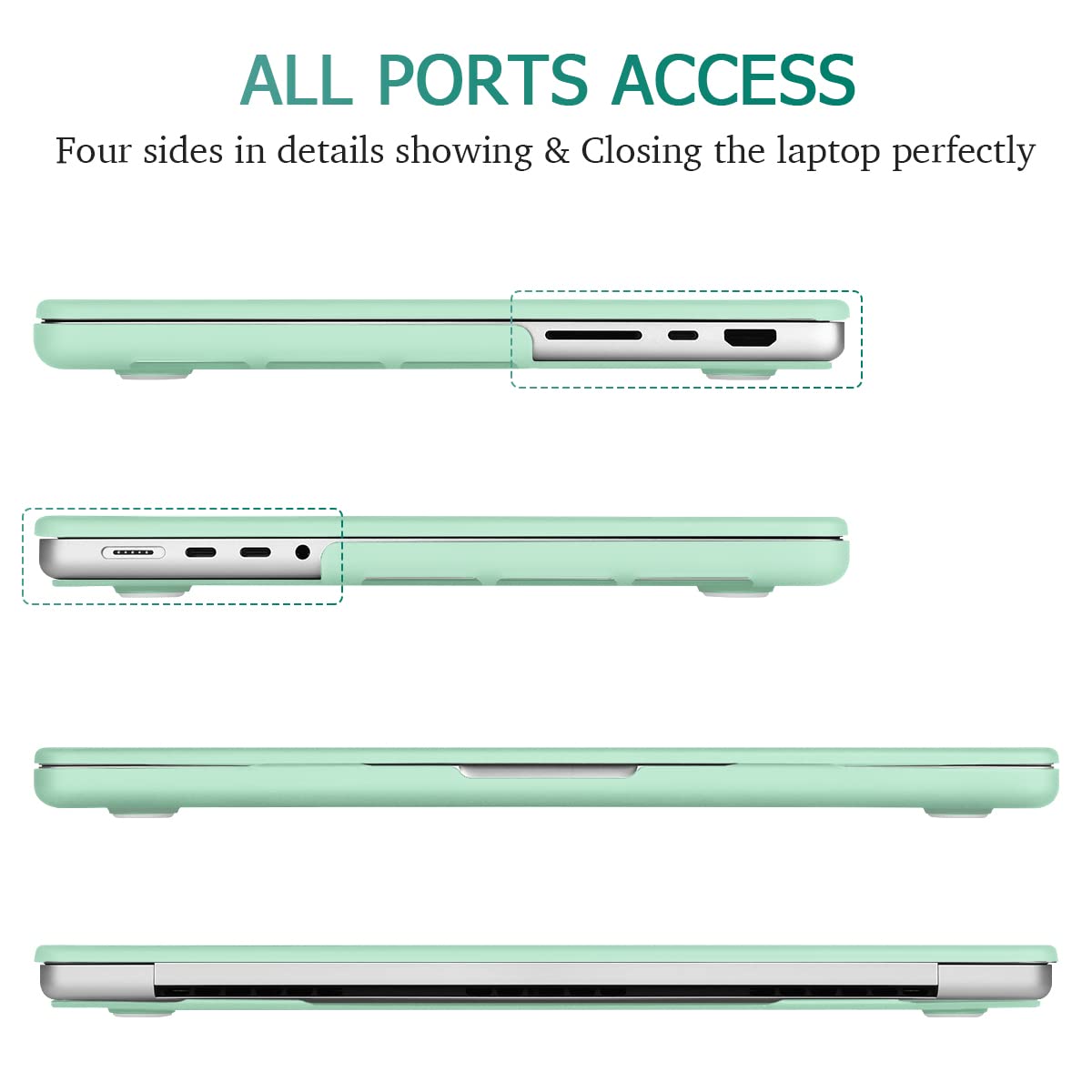 Suitable for  MacBook Pro 14 Max Inch Case 2023 2022 2021 M2 A2779 M1 A2442 Hardshell Case Keyboard Cover Green Tristar Online