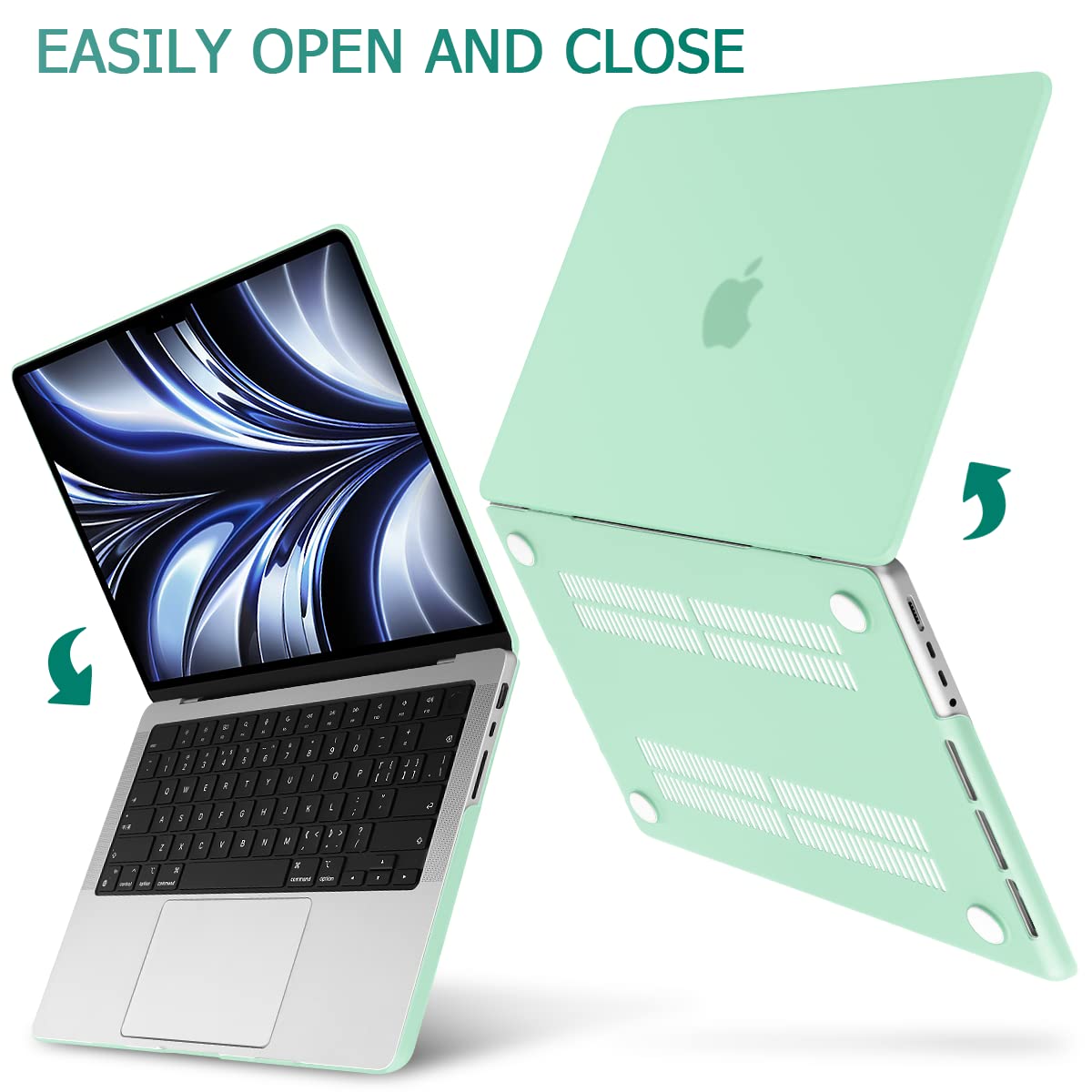 Suitable for  MacBook Pro 14 Max Inch Case 2023 2022 2021 M2 A2779 M1 A2442 Hardshell Case Keyboard Cover Green Tristar Online