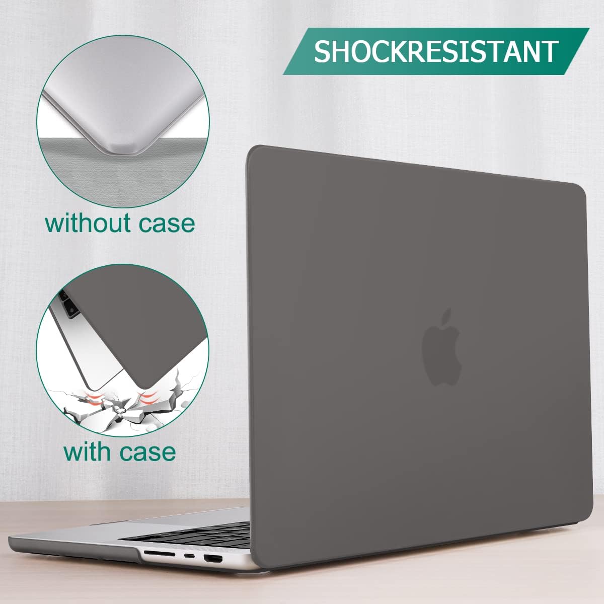Suitable for  MacBook Pro 14 Max Inch Case 2023 2022 2021 M2 A2779 M1 A2442 Hardshell Case Keyboard Cover Grey Tristar Online