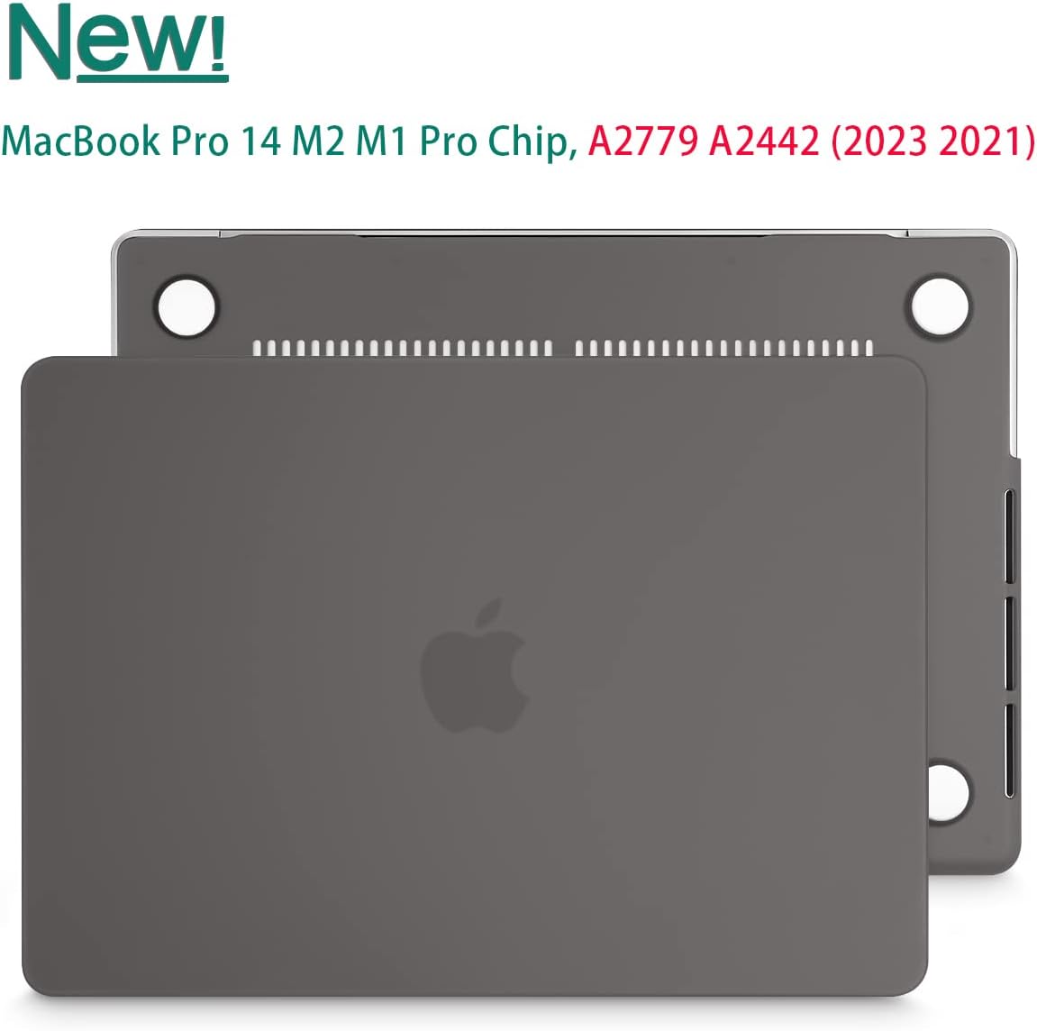 Suitable for  MacBook Pro 14 Max Inch Case 2023 2022 2021 M2 A2779 M1 A2442 Hardshell Case Keyboard Cover Grey Tristar Online