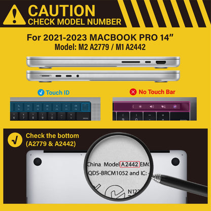 Suitable for  MacBook Pro 14 Max Inch Case 2023 2022 2021 M2 A2779 M1 A2442 Hardshell Case Keyboard Cover Tristar Online