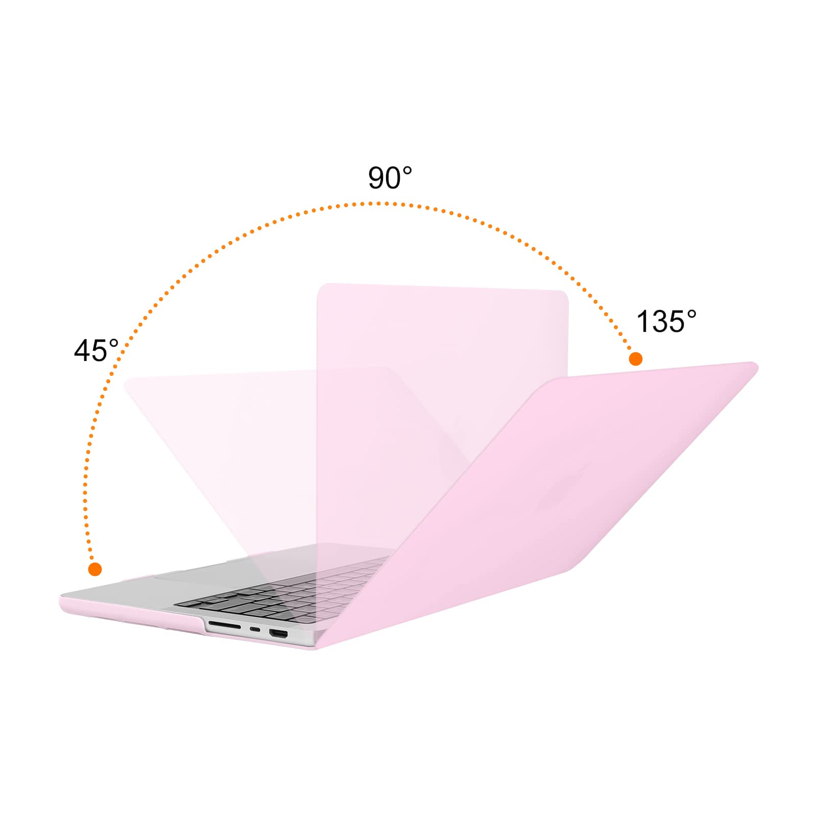 Suitable for  MacBook Pro 14 Max Inch Case 2023 2022 2021 M2 A2779 M1 A2442 Hardshell Case Keyboard Cover Pink Tristar Online
