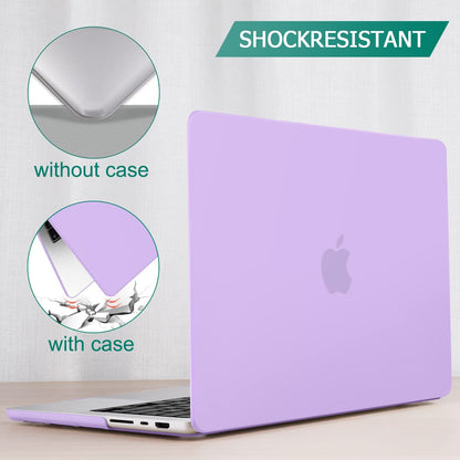 Suitable for  MacBook Pro 14 Max Inch Case 2023 2022 2021 M2 A2779 M1 A2442 Hardshell Case Keyboard Cover Purple Tristar Online
