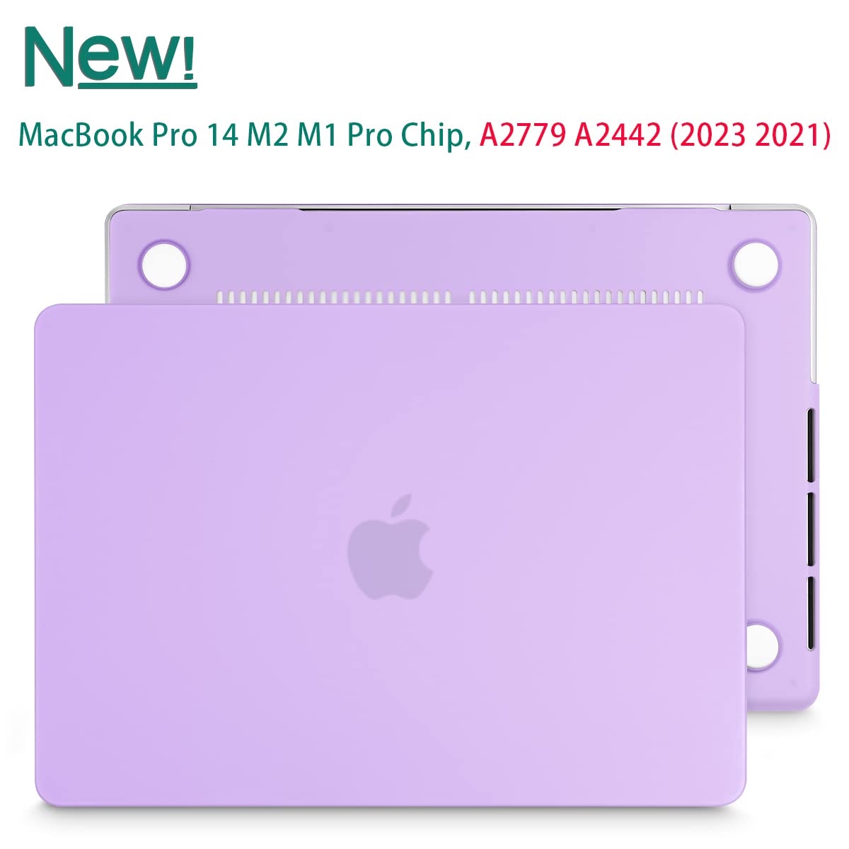 Suitable for  MacBook Pro 14 Max Inch Case 2023 2022 2021 M2 A2779 M1 A2442 Hardshell Case Keyboard Cover Purple Tristar Online