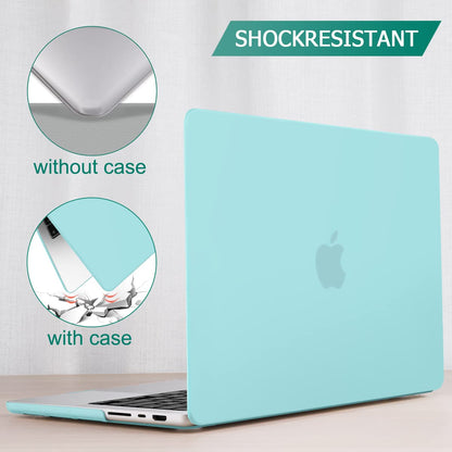 Suitable for  MacBook Pro 14 Max Inch Case 2023 2022 2021 M2 A2779 M1 A2442 Hardshell Case Keyboard Cover Turquoise Tristar Online