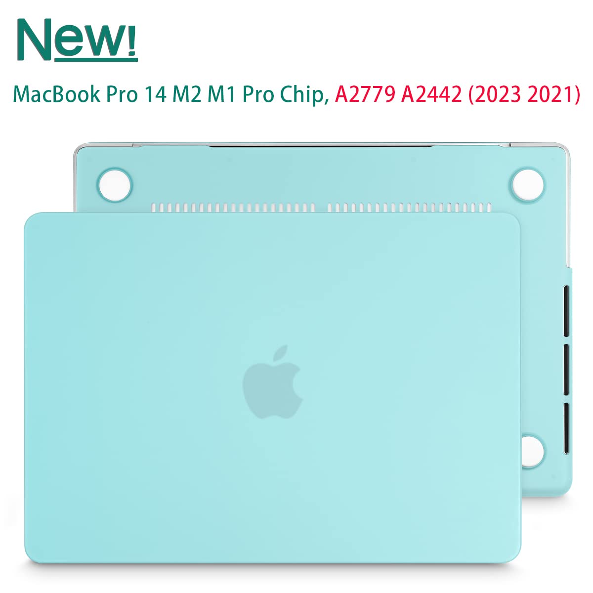 Suitable for  MacBook Pro 14 Max Inch Case 2023 2022 2021 M2 A2779 M1 A2442 Hardshell Case Keyboard Cover Turquoise Tristar Online