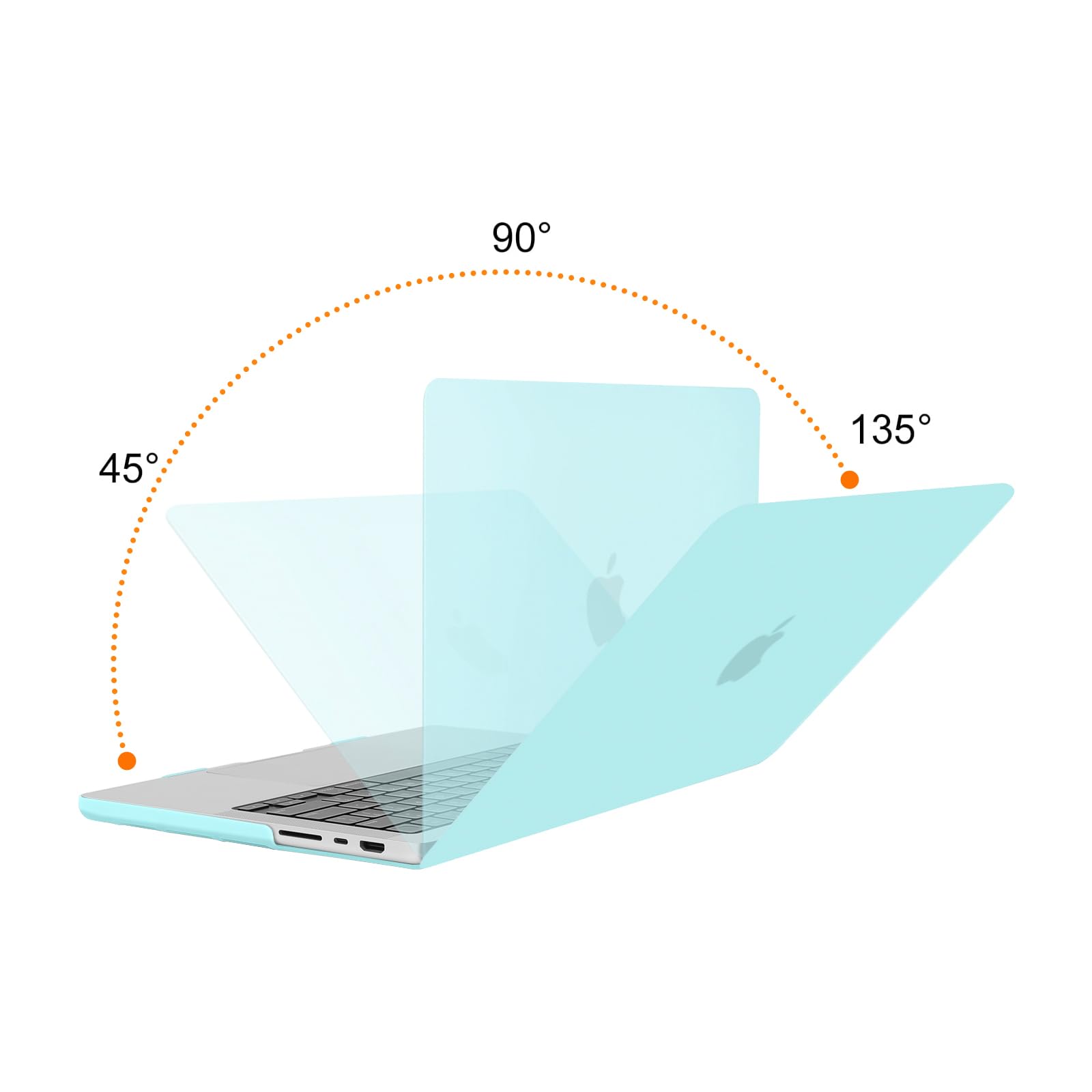 Suitable for  MacBook Pro 14 Max Inch Case 2023 2022 2021 M2 A2779 M1 A2442 Hardshell Case Keyboard Cover Turquoise Tristar Online