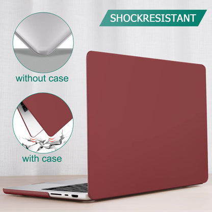 Suitable for  MacBook Pro 14 Max Inch Case 2023 2022 2021 M2 A2779 M1 A2442 Hardshell Case Keyboard Cover Wine Red Tristar Online