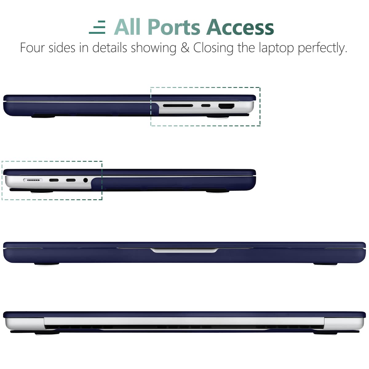 Suitable for  MacBook Pro 16 inch Case 2023 2022 2021 M2 A2780 A2485 M1 Pro/Max Hard Shell Case Keyboard Cover Blue Tristar Online