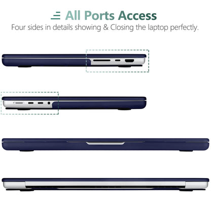 Suitable for  MacBook Pro 16 inch Case 2023 2022 2021 M2 A2780 A2485 M1 Pro/Max Hard Shell Case Keyboard Cover Blue Tristar Online