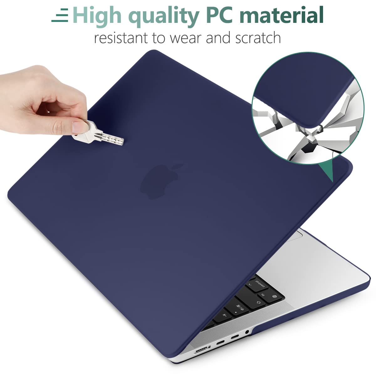 Suitable for  MacBook Pro 16 inch Case 2023 2022 2021 M2 A2780 A2485 M1 Pro/Max Hard Shell Case Keyboard Cover Blue Tristar Online