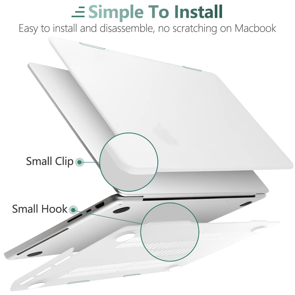 Suitable for  MacBook Pro 16 inch Case 2023 2022 2021 M2 A2780 A2485 M1 Pro/Max Hard Shell Case Keyboard Cover White Tristar Online