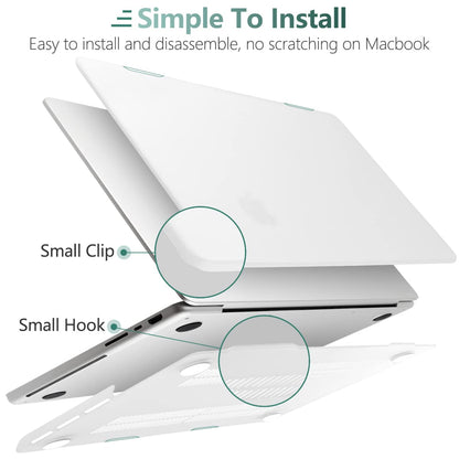 Suitable for  MacBook Pro 16 inch Case 2023 2022 2021 M2 A2780 A2485 M1 Pro/Max Hard Shell Case Keyboard Cover White Tristar Online