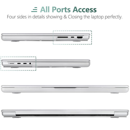 Suitable for  MacBook Pro 16 inch Case 2023 2022 2021 M2 A2780 A2485 M1 Pro/Max Hard Shell Case Keyboard Cover White Tristar Online