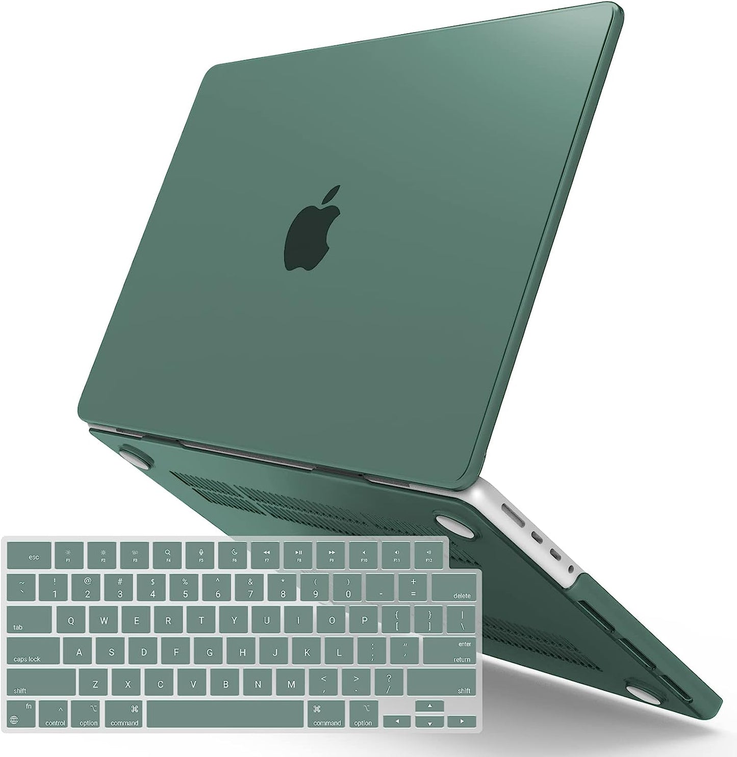 Suitable for  MacBook Pro 16 inch Case 2023 2022 2021 M2 A2780 A2485 M1 Pro/Max Hard Shell Case Keyboard Cover Midnight Green Tristar Online
