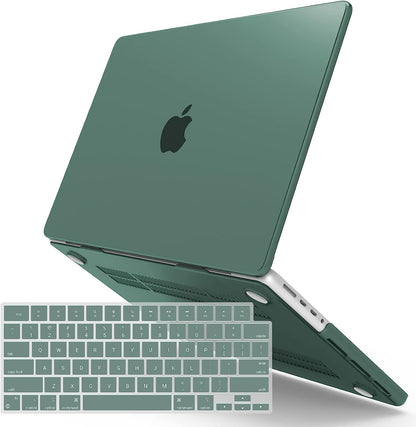 Suitable for  MacBook Pro 16 inch Case 2023 2022 2021 M2 A2780 A2485 M1 Pro/Max Hard Shell Case Keyboard Cover Midnight Green Tristar Online