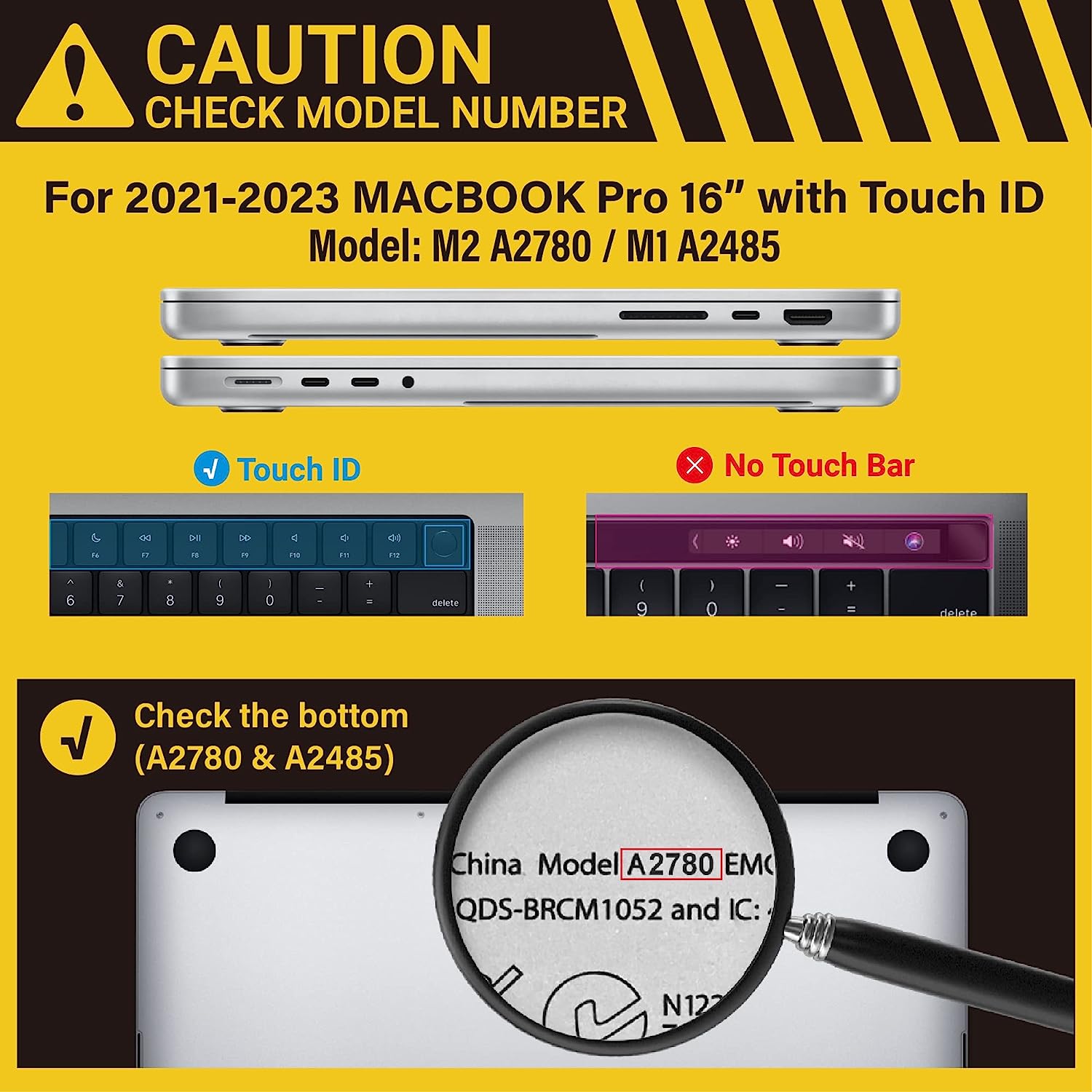 Suitable for  MacBook Pro 16 inch Case 2023 2022 2021 M2 A2780 A2485 M1 Pro/Max Hard Shell Case Keyboard Cover Purple Tristar Online