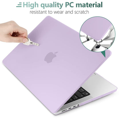 Suitable for  MacBook Pro 16 inch Case 2023 2022 2021 M2 A2780 A2485 M1 Pro/Max Hard Shell Case Keyboard Cover Purple Tristar Online