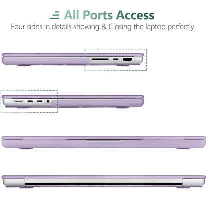 Suitable for  MacBook Pro 16 inch Case 2023 2022 2021 M2 A2780 A2485 M1 Pro/Max Hard Shell Case Keyboard Cover Purple Tristar Online