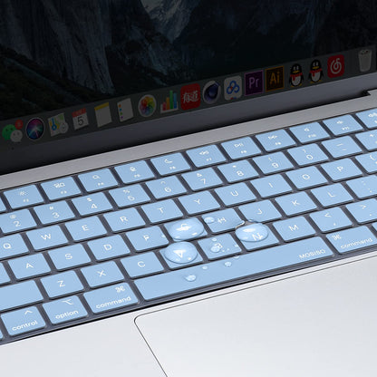 Keyboard Cover Skin For MacBook Air Pro 13 13.6 14 15.3 16 A2442 A2779 A2485 A2780 A2681 A2941 M1 M2 2021 to 2023 Sky Blue Tristar Online