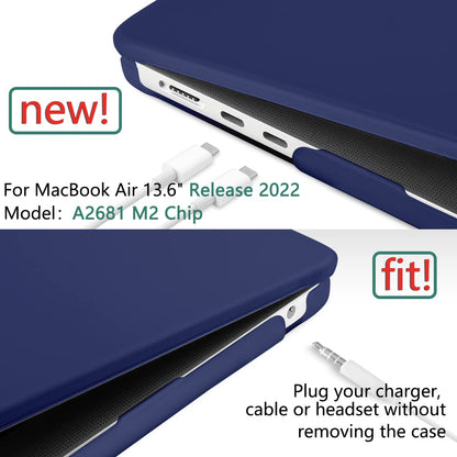 Suitable for  2023 2022 MacBook Air 13 inch case M2 Model A2681 Hard Shell Case Keyboard Cover Blue Tristar Online