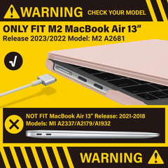 Suitable for  2023 2022 MacBook Air 13 inch case M2 Model A2681 Hard Shell Case Keyboard Cover Sold Pink Tristar Online