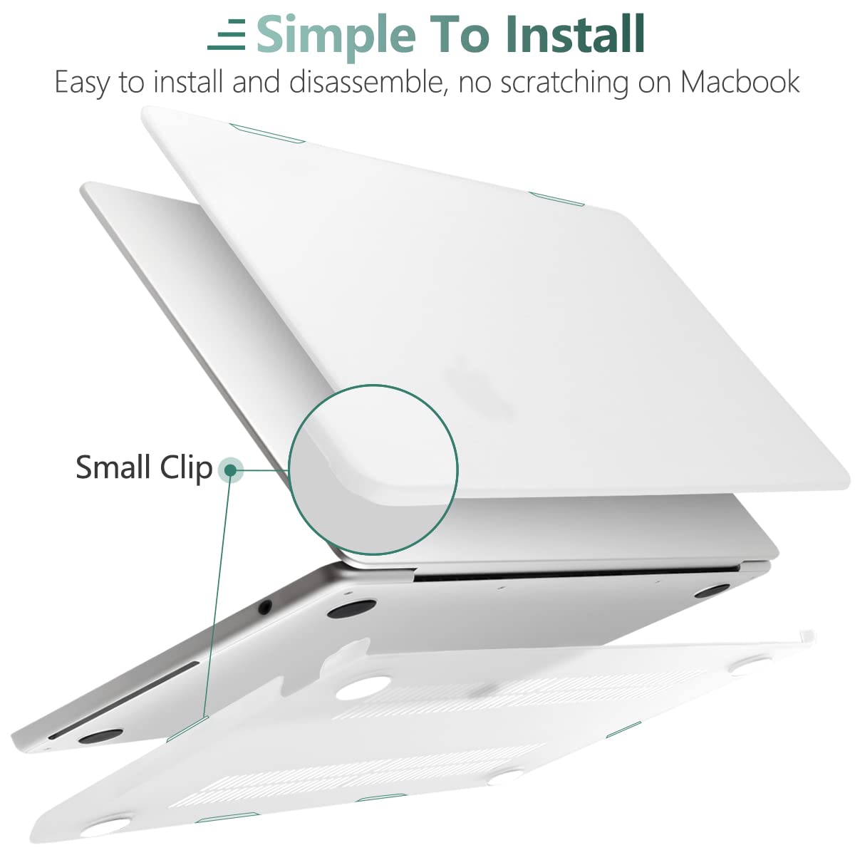 Suitable for  2023 2022 MacBook Air 13 inch case M2 Model A2681 Hard Shell Case Keyboard Cover White Tristar Online