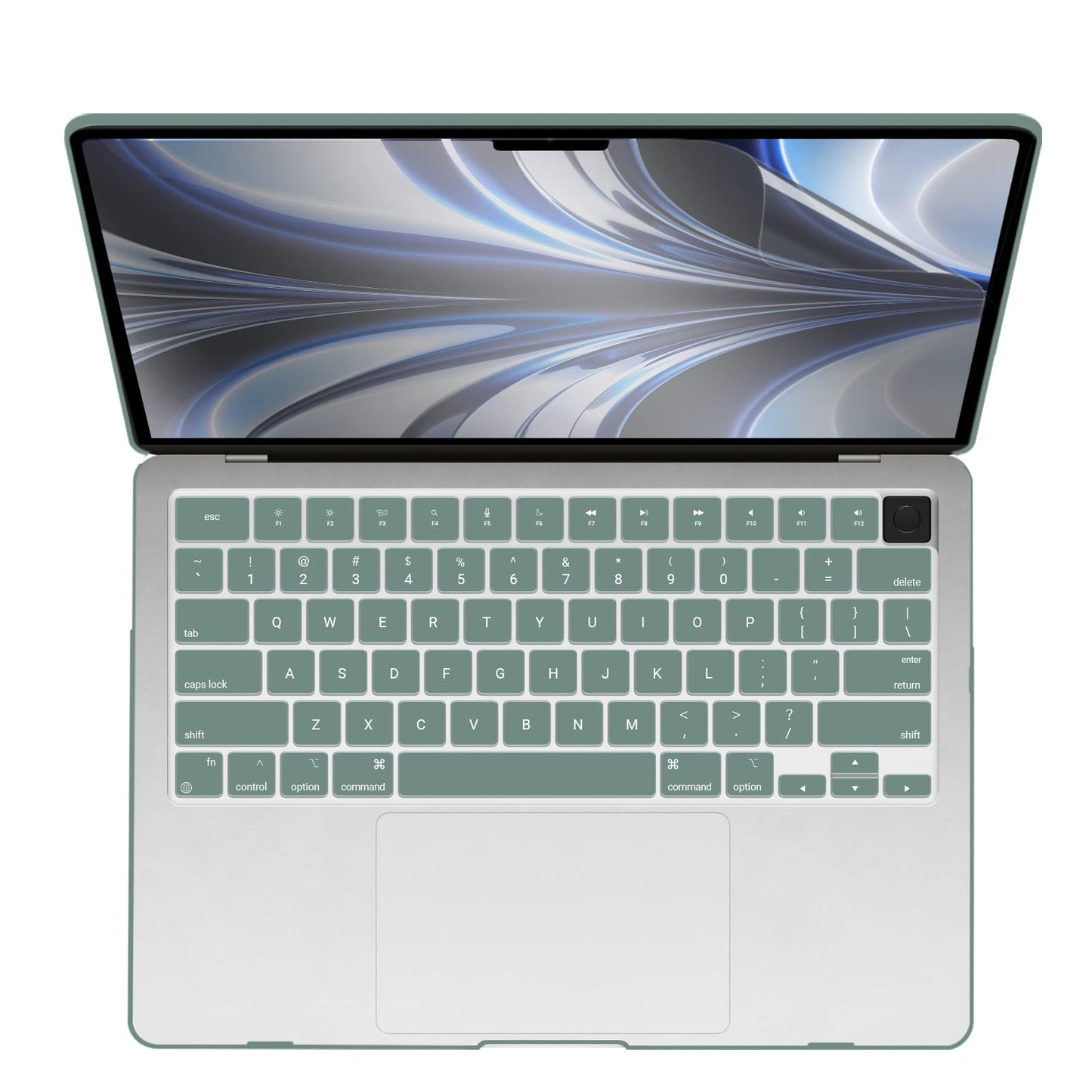 Suitable for  2023 2022 MacBook Air 13 inch case M2 Model A2681 Hard Shell Case Keyboard Cover Midnight Green Tristar Online