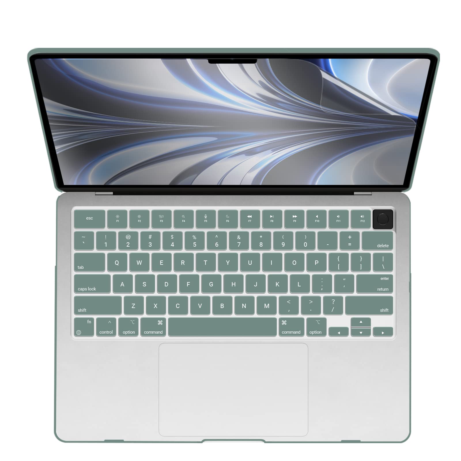 Suitable for  2023 2022 MacBook Air 13 inch case M2 Model A2681 Hard Shell Case Keyboard Cover Midnight Green Tristar Online