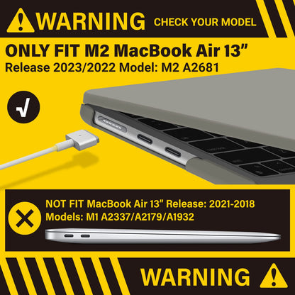 Suitable for  2023 2022 MacBook Air 13 inch case M2 Model A2681 Hard Shell Case Keyboard Cover Green Tristar Online